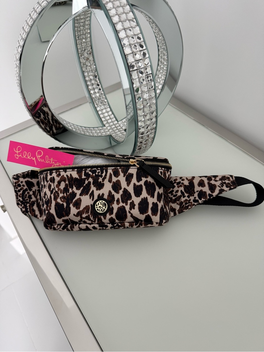 Lilly Pulitzer Leopard Print Torrey Crossbody Belt Bag - Brown & Black…NWT